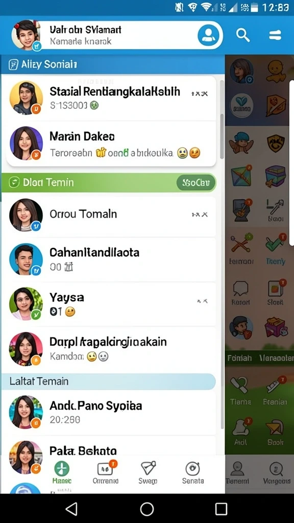 Screenshot dari karakter dengan latar belakang yang menakjubkan.