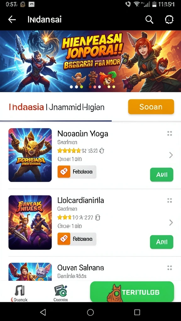Screenshot dari petualangan di dunia fantasi.