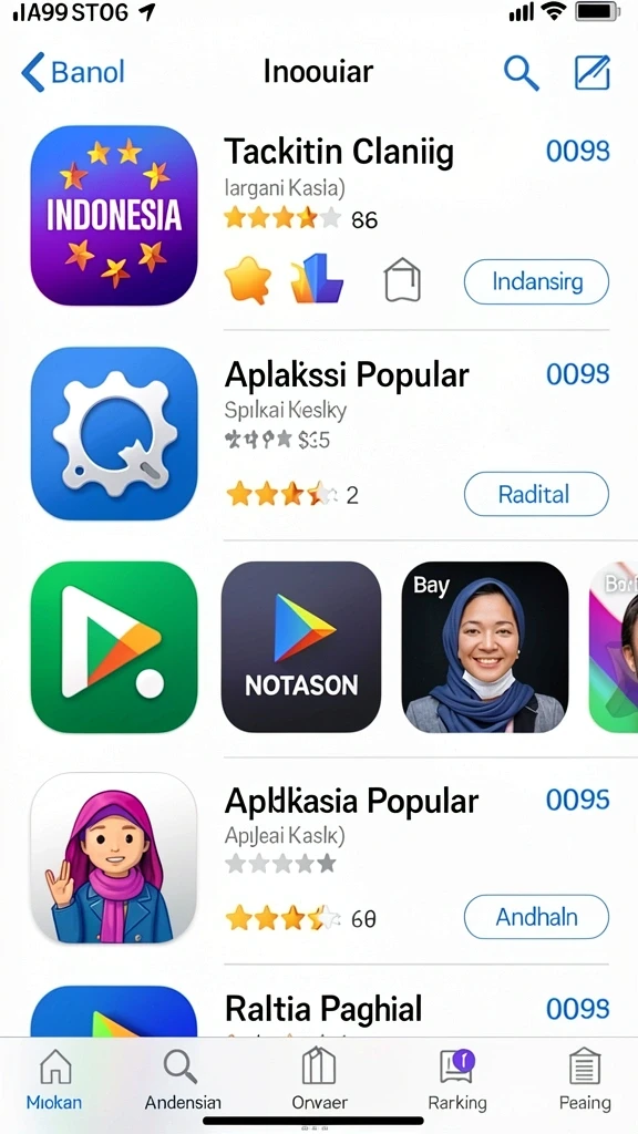 Tampilan awal aplikasi yang menarik dan dinamis.