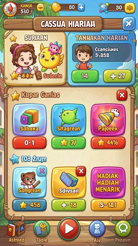 Karakter yang dapat dikustomisasi sesuai keinginan.