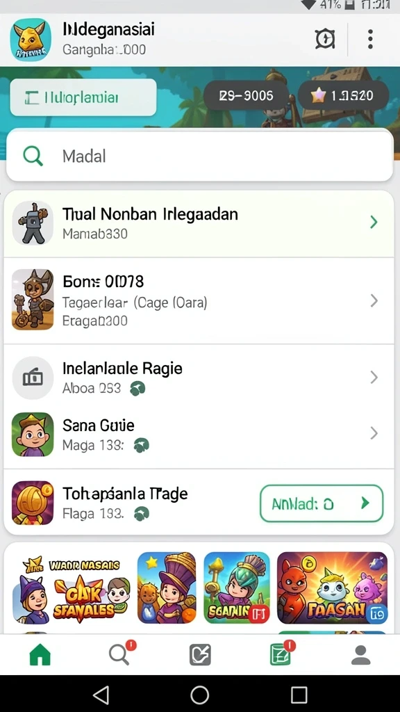 Tampilan karakter yang menarik dan detail.