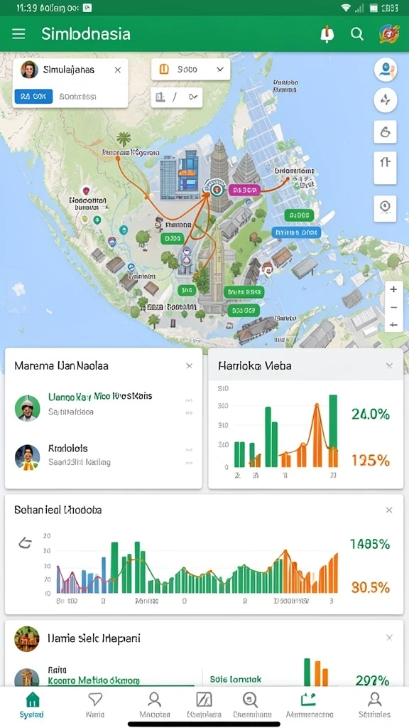 Karakter-karakter unik yang dapat dipilih dan dikustomisasi.