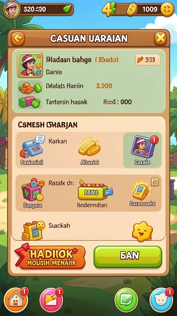 Rasakan keseruan bermain dengan strategi Anda sendiri.