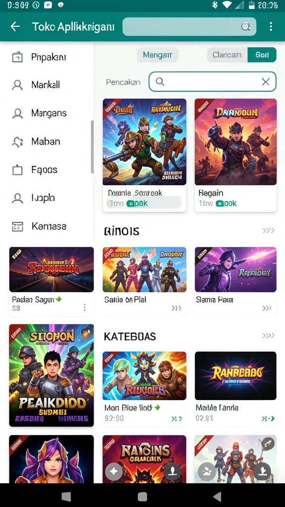 Tangkapan layar menunjukkan menu quest yang menarik dan beragam.