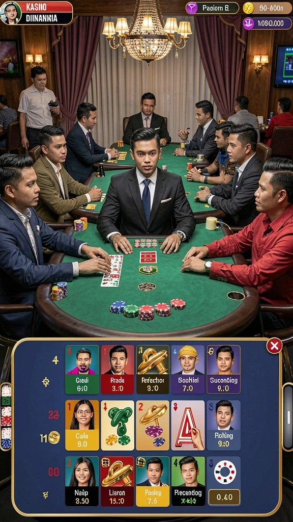 Karakter pemain dalam pertempuran epik yang mendebarkan.